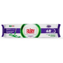 Fairy Çok Amaçlı Mop Uyumlu Yer Temizlik Havlusu 50 Yaprak | Lavanta Yağlı | Beyaz Sirke & Karbonat