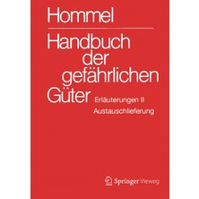Springer Handbuch Der Gefährlichen Güter. Erläuterungen Iı. Austauschlieferung, Dezember 2018: Gewässerverunr