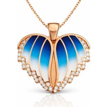 Tienda Elegante Gümüş Rose Kalpli İsimli Bayan Kolye