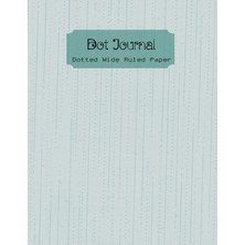 Dot Journal: Light Blue Cover | Wide Ruled Line Dot Paper | Lined Dotted Grid Notebook