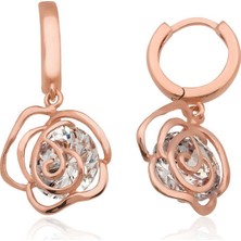 Tienda Elegante Gümüş Sallantılı Gül Küpe
