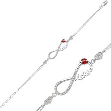 Tienda Elegante Gümüş Sonsuzluk Aşkım Bayan Bileklik