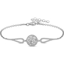 Tienda Elegante Gümüş Baget Taşlı Bileklik