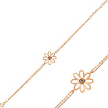 Tienda Elegante Gümüş Rose Çiçek Bayan Bileklik