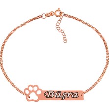Tienda Elegante Gümüş Rose Kişiye Özel İsimli Bayan Bileklik