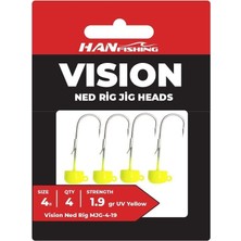 Han Fishing Hanfish Vision Ned Rig Uv Yellow Jighead