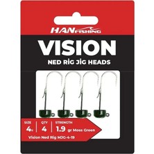 Han Fishing Hanfish Vision Ned Rig Green Jighead