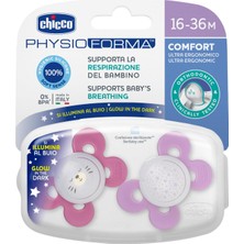 Chicco Physioforma Comfort Silikon Emzik (16-36 Ay, 2'li), Pembe