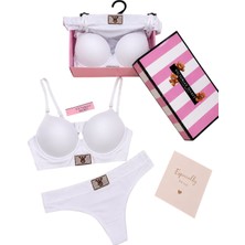Victoria's Secret 2 Li Push Up Saten Sütyen Külot Takım