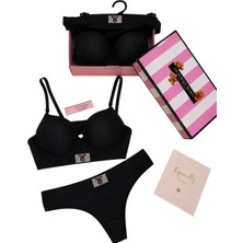 Victoria's Secret 2 Li Push Up Saten Sütyen Külot Takım
