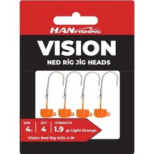 Han Fishing Hanfish Vision Ned Rig Orange Jighead