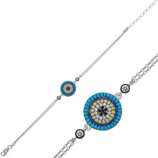 Tienda Elegante Gümüş Nazar Kadın Bileklik