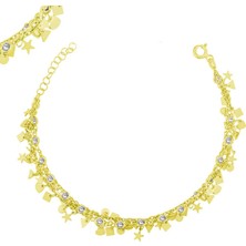 Tienda Elegante Gümüş Gold Şans Bayan Bileklik
