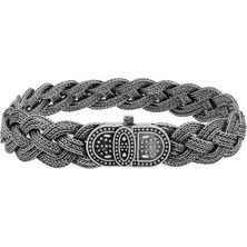 Tienda Elegante ​Gümüş Elişi Örgü Bileklik