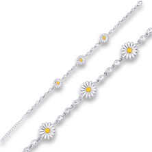 Tienda Elegante Gümüş Papatya Bayan Bileklik