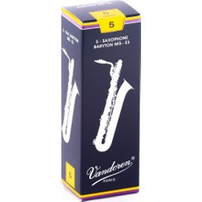Vandoren SR245 Bari Sax Geleneksel Sazlık Gücü 5; 5'li Kutu