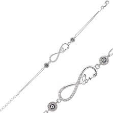 Tienda Elegante Gümüş Sonsuzluk Love Bayan Bileklik