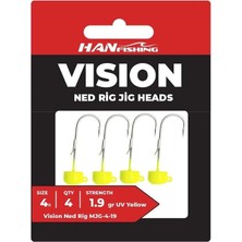 Han Fishing Hanfish Vision Ned Rig Uv Yellow Jighead