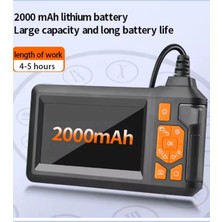 Zenviaa Ekranlı Üç Kameralı Çantalı 10 Metre Sert Kablo Yılan Endoskop Kamera  Sd Kart Giriş