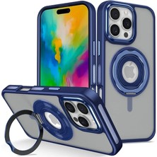 Techora Sale Mey Ithalat®   iPhone 16 Pro Max Banza Magsafe Standlı Kapak - Lacivert