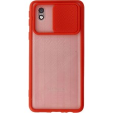 Royaleks Samsung Galaxy A01 Core Kılıf Palm Buzlu Kamera Sürgülü Silikon - Kırmızı