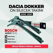 Arte Dacia Dokker Ön Silecek Takımı Haz. 2015- 2021 Uyumlu | Bosch Aerotwin Serisi | 2'li Set |