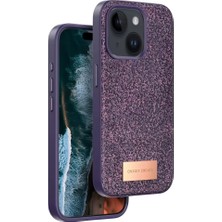 Techora Sale Mey Ithalat®   iPhone 15 Bright Simli Kapak - Derin Mor