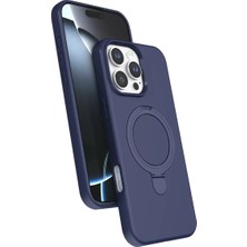 Techora Sale Mey Ithalat®   iPhone 16 Pro Max Regal Magsafe Standlı Kapak - Lacivert