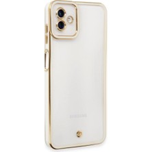 Royaleks Samsung Galaxy A04 Kılıf Liva Lens Silikon - Beyaz