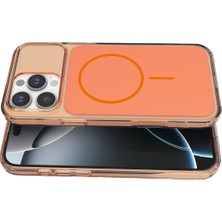 Techora Sale Mey Ithalat®   iPhone 16 Pro Max Bruma Magsafe Kapak - Turuncu