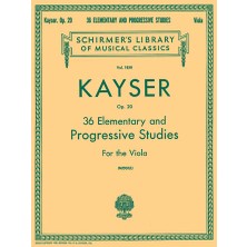 36 Elementary And Progressive Studies - Schirmer Library Of Classics Volume 1850 Viola Method (Sheet Music) Schirmer Library Of Classics (50262250) By Hal Leonard