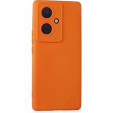 Royaleks Vivo V29 Lite Kılıf Nano Içi Kadife Silikon - Turuncu