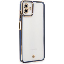 Royaleks Samsung Galaxy A04 Kılıf Liva Lens Silikon - Mavi
