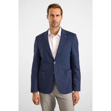 Süvari Lacivert Slim Mono Yaka Torba Cep 6 Drop Klasik Ceket