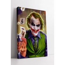 Mushen Studio Renkli Kartlarla Joker Portresi Dinamik Enerjik Modern Sanat Tasarımı Kanvas Tablo Duvar Dekoru Salo