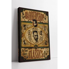Mushen Studio Vintage Berber Dükkanı Klasik Tarz  Retro Kuaför Dekoru Eski Stil Duvar Sanatı Kanvas Tablo Duvar De