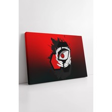 Mushen Studio Naruto Uchiha Sharingan Kırmızı Siyah Minimal Anime Tasarım  Modern Oda Duvar Dekoru Kanvas Tablo Du