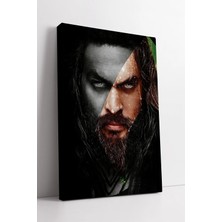 Mushen Studio Aquaman Parçalı Yüz Kompozisyonu Sinematik Portre  Karanlık Modern Duvar Dekoru Kanvas Tablo Duvar D