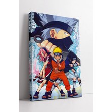 Mushen Studio Naruto Anime Takım 7 ve Kakashi Temalı Enerjik Karakter Kompozisyonlu Modern Kanvas Tablo Duvar Deko