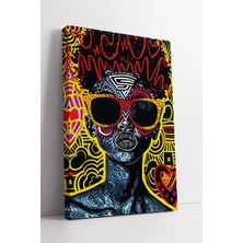 Mushen Studio Pop Art Afrikalı Kadın Portresi  Modern Sanat Eseri Renkli Dekoratif Duvar Tasarımı Kanvas Tablo Duv
