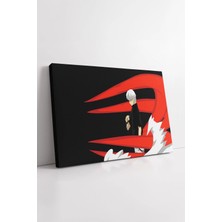 Mushen Studio Tokyo Ghoul Kaneki Minimal Kırmızı Kagune Güç Temalı Siyah Arka Plan Anime Dekor Kanvas Tablo Duvar