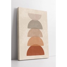 Mushen Studio Soyut Yarım Daire Kompozisyonu  – Boho Minimal Terracotta Bej Duvar Sanatı Kanvas Tablo Duvar Dekoru