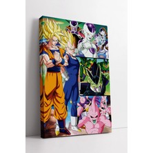 Mushen Studio Dragon Ball Z  Goku Vegeta Frieza Cell Buu Anime Savaşçılar Enerjik Duvar Dekoru Kanvas Tablo Duvar
