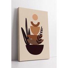 Mushen Studio Soyut Geometrik Bitki Figürlü Boho  Modern Minimal Duvar Dekoru Estetik Stil Kanvas Tablo Duvar Deko