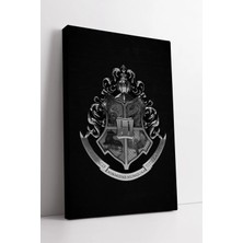 Mushen Studio Hogwarts Arması Siyah Zemin Tasarımlı Büyücülük Okulu Kanvas Duvar Dekoru Modern Şık Model Kanvas Ta