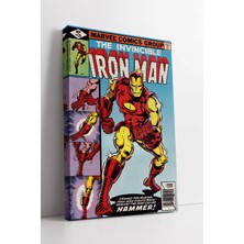 Mushen Studio Iron Man Vintage Comic Kanvas Duvar Dekoru Retro Kahraman Kapak Tasarımı Dekoratif Tablo Kanvas Tabl