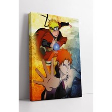 Mushen Studio Naruto Shippuden Naruto Vs Pain Epik Dövüş Sahnesi Enerjik Anime Aksiyon Tasarımlı Kanvas Tablo Duva
