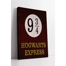 Mushen Studio Hogwarts Express 9 3/4 Sembol Tasarımlı Büyücülük Dünyası Kanvas Duvar Dekoru Vintage Model Kanvas T