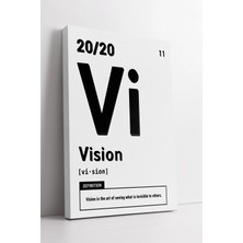 Mushen Studio Minimal Vision Tanım Tasarımlı Modern Tipografi  Çalışma Odası Ofis Duvar Dekoru Kanvas Tablo Duvar