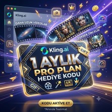 Kling Al Kling Ai - 1 Aylık Pro Üyelik + 3000 Kredi